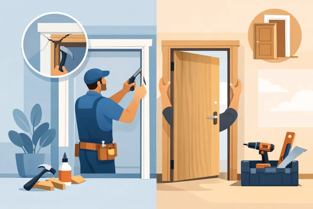 Door Frame Repair: When to Fix or Replace